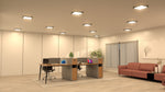 Contemporary modular workstation with clean lines and smart storage solutions, featured in Lunar Furniture's hero image slide.