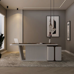 Clare Modern Executive Desk - Lunar Furniture