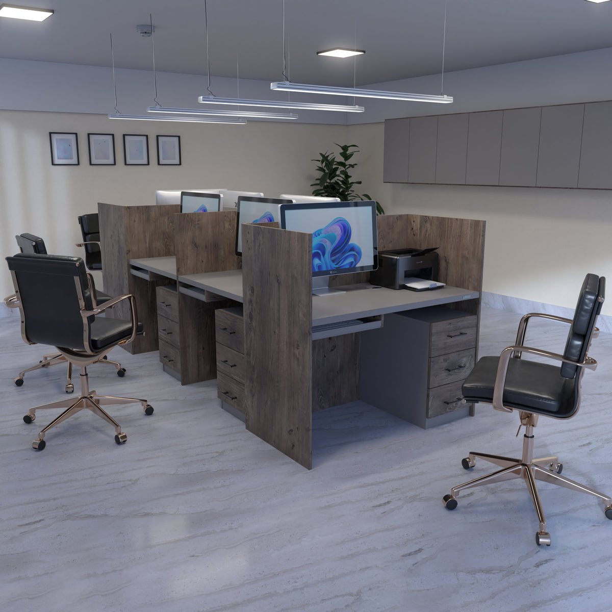 Cubicle Single Workstation Desk – Lunar Furniture