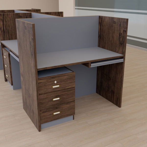 Cubicle Single Workstation Desk – Lunar Furniture