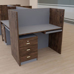 Cubicle Single Workstation Desk - Lunar Furniture