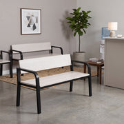 Metal Bench with Back