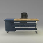 Greystone Manager Desk - Lunar Furniture