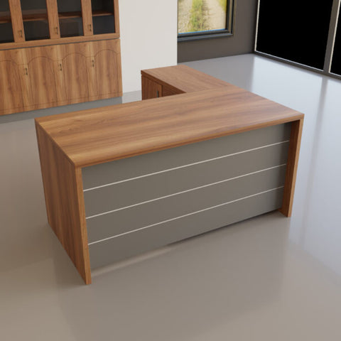 L-Shaped Wooden Office Desk
