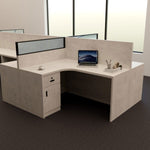 Marble Workstations Desk - Lunar Furniture