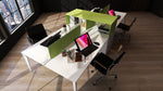 Modern 4 person Workstation - Lunar Furniture