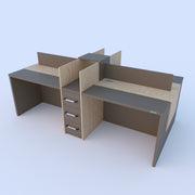 Modern Four Person Workstation