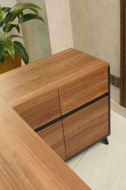Slyn Manager Desk - Lunar Furniture