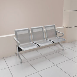 Three Seater Steel Benches - Lunar Furniture