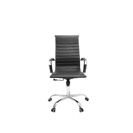VENUS High Back Office Black Leather Chair - Lunar Furniture