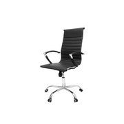 VENUS High Back Office Black Leather Chair - Lunar Furniture