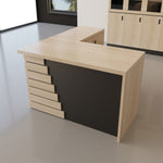 Wooden Textured Table - Lunar Furniture