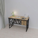 Zigzag Study Metal Table - Lunar Furniture